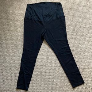 Full panel black maternity leggings